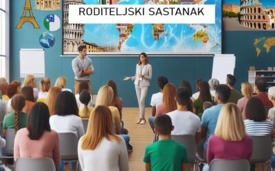 Obavijest o roditeljskom sastanku za organizaciju višednevne izvanučioničke nastave (Italija)