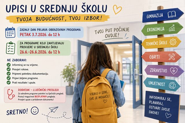 VAŽNO ZA OSMAŠE – PRIJAVE ZA SREDNJU ŠKOLU!